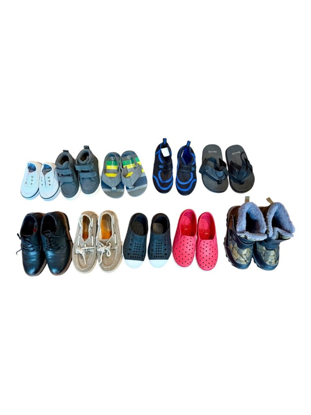 Lot/Bundle of 9 pairs - toddler size boys shoes
